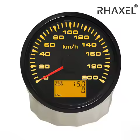 RHAXEL Auto GPS Speedometer Velometer 0-200KM/H Speed Odometer Mileage for Car Racing Motorcycle wit