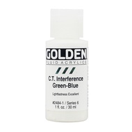 Golden Artist Fluid Acrylics - C.T. Interference Green/Blue, 1oz
