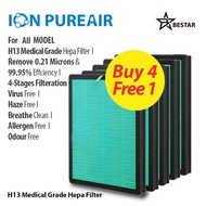 Hepa Filter for ION PUREAIR Air Purifier P1/P3/P5/P7/P7(UV)/P8(UV)/P10(UV)/PS100/PS80