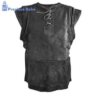 Steampunk Party Costume Top Men Hunting Vest Medieval Viking Archer Costume Chest Armor Larp Outfit 