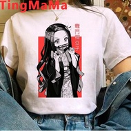 เสื้อยืดลายการ์ตูนญี่ปุ่นสุดฮอตฆ่าปีศาจ Kimetsu No Yaiba ลายการ์ตูน Tanjiriu Kamado เสื้อยืดที่เหมาะกับชายและหญิงผู้หญิง