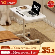 Adjustable Bedside Table Foldable Table With Wheels Movable Side Table Coffee Table With Cup Holder 