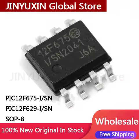 5Pcs 100% New PIC12F675-I SN PIC12F629-I SN PIC12F IC In Stock Wholesale