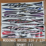 MODENAS KRISS 110 / 120 SPORT (1) BODY STICKER SET - STRIPE MOTOR DECAL MOTORCYCLE