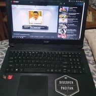 Laptop Acer Ryzen 7 ram 8gb ssd 120gb plus 1Tb hdd vga radeon RX10