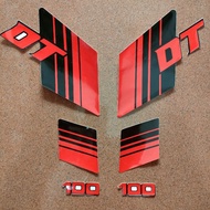 MERAH Yamaha DT100 Black Red Striping/old DT100 sticker