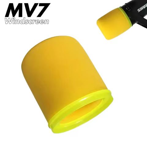 Premium Yellow MV7 Microphone Foam Windscreen Replacement Windshield for MV7 MV7+ MV7i and MV7x Micr