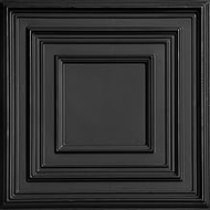 From Plain To Beautiful In Hours 222bk-24x24-25 La Scala Ceiling Tile Black 25
