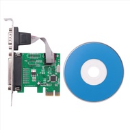 RS232 RS-232 Serial Port COM & DB25 Printer Parallel Port LPT to PCI-E PCI Express Card Adapter Conv