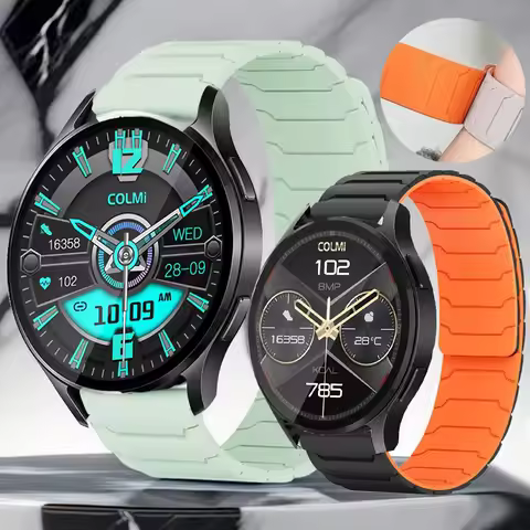20mm Silicone Magnetic Watch Strap For COLMI i28 Ultra Smartwatch Men Women Outdoor Wristband For CO