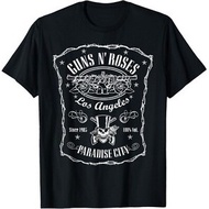 90s Casual Fashion Short Sleeve Official S N' Roses Paradise Label T-Shirt