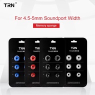 3Pairs (6pcs) TRN earphone memory cotton earmuffs Chronic rebound earplugs PU sponge Memory sponge e