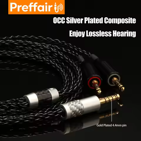 Preffair 7N OCC Headphone 8-core Audio Cable 3.5/4.4mm Balanced Plug For MDR-Z1R Z7 Z7M2 NW-ZX707 an