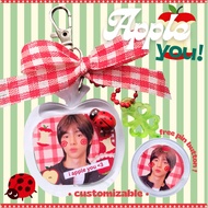 GANTUNGAN MERAH I Apple You <3 Keychain | T. custom hanger member idol kpop actor boy group apple th