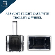 ABS 6UMT Flight Case With Trolley & Wheel Equipment Rack ABS 6U Case