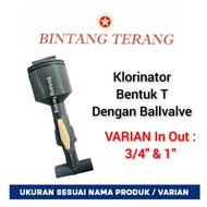 T-Shaped Short Chlorinator with Ballvalve Chlorine Filter Tube/ Chlorine Filter/ Chlorine Tube/ tabl