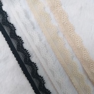 Elastic lace, size 1.2cm to 1.4cm (5 meters)