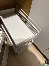 白色廚櫃抽屜收納架