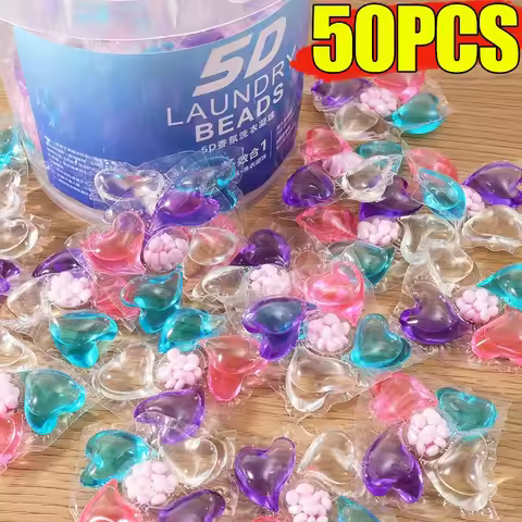 50/30PCS Fragrant Laundry Gel Beads 5 IN 1 Multi-purpose Strong Detergent Liquid Capsule Household L