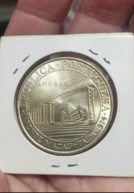 (UNC- 澳門大橋大銀幣) 1974年澳門跨海大橋20元大銀幣   直徑35毫米  UNC品相  (*售價隨國際銀價相應調整)