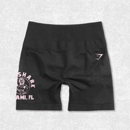 In Stock Gymshark Yoga Peach Shorts Hip Slimming Sports Training Shorts Seamless Knitted Shorts