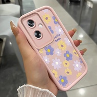 Case For OPPO A79 5G A2 5G Beautiful Garden Phone Three-Color Silicone Shockproof