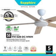 Sapphire FM628 Ceiling Fan | 56” | DC Motor | Reversible Motor | 5 Polywood Blades | Kipas Siling | 风扇