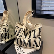 Thailand G e n t l W o m a Tote Mommy Canvas Bag 2 0 3 Letter Printing Simple Shoulder Trendy