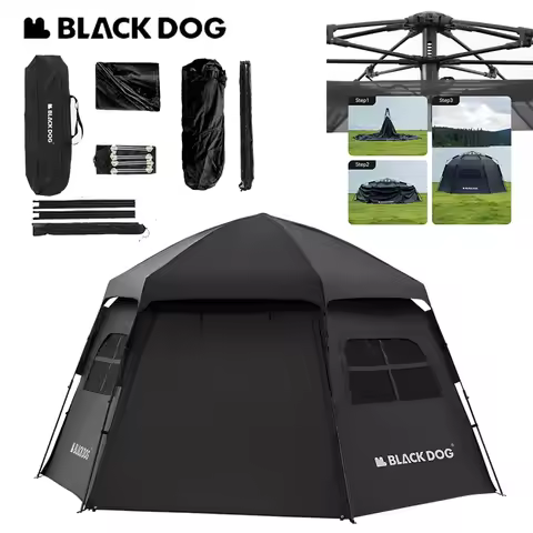 Naturehike Blackdog Automatic One-touch Tent Outdoor Camping Hexagonal Dome Tent Quick Open Waterpro