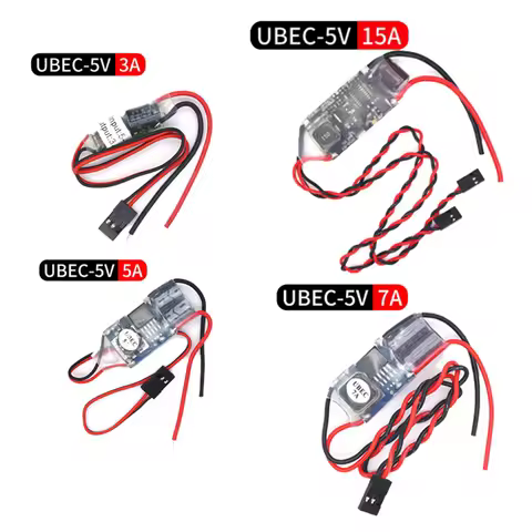 UBEC 3A /5A /7A /15A 5V BEC Lowest RF Noise BEC Full Shielding Antijamming Switching Regulator for R
