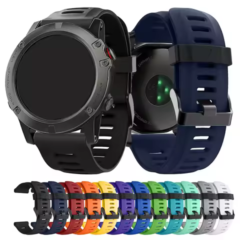 26mm Silicone Strap For Garmin Fenix 3/3 HR/3 Sapphire Replacement Watch Band for Garmin Fenix 8 51m