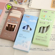 QIUJUU 4PCS Ballpoint Pen Creative Stationery 0.5mm Cute Office School Supplies Neutral Pen