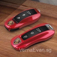 [Ready Stock] Porsche Color Key Shell Dedicated Cayenne 718 Macan Panamera Taycan 911 Key Modified F