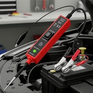 Automotive and Motorcycle Dual-Use 6-24V Circuit Tester, LED Display with Buzzer Alarm, Battery-Free