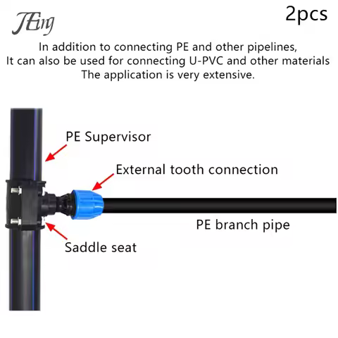 2pcs PE Pipe Quick Connector Elbow Reducing Water Pipe Joint Plastic Pvc Fittings