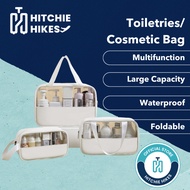 Hitchie Solid Color Waterproof Cosmetic Makeup Bag Toiletries Organizer Pouch Transparent Beg Kosmet