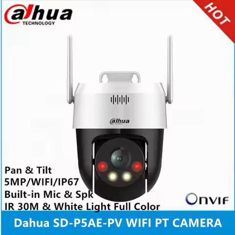 Dahua SD-P5AE-PV 5MP IR30M & 24 Hours Full-color video built-in MIC & speaker support Pan and Tilt W