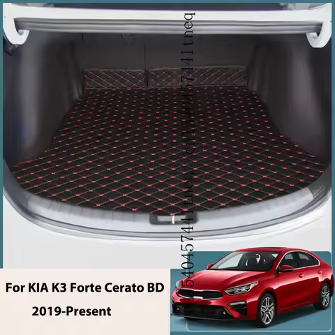 1pc Car PU Leather Trunk Mat Rear Liner Cargo For KIA K3 Forte Cerato BD 2019-Present Waterproof Car