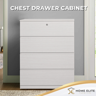 (Siap Pasang) Home Elite Modern Minimalist 4 Tier Simple Chest Drawer Cabinet Drawer Home Living Storage Cabinet