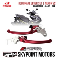 RCB ALLOY BRAKE LEVER SET YAMAHA AEROX VERSION 2 BLUE/RED  (9712-011)