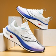 T7Fabric Running Shoes Lightweight Low-top Fashion Jogging Shoes Cushioned Sports Shoes Breathable M