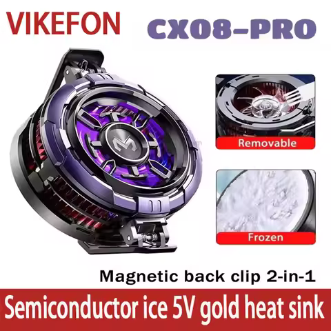 Phone Cooler Semiconductor Cooling Magnetic Back Clip Universal 2 IN 1 CX08 CX07 Fan Freeze Radiator