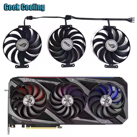 3FAN T129215BU FDC10U12D9-C CF1010U12D Video card cooling fan，For ASUS RTX 3070、3080、3090、3070Ti、308