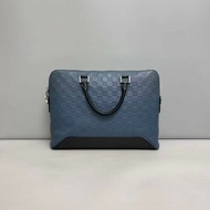 LV路易威登 藍黑全皮棋盤格電腦公事包