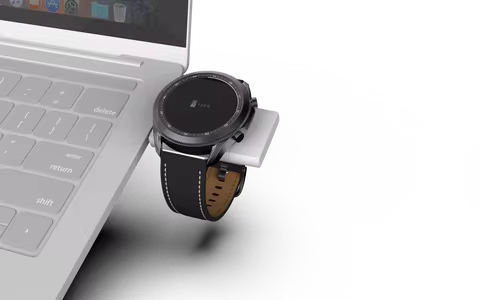 Dual interface Portable 2 in 1 Wireless Charger For Apple Watch 8 7 6 5 SE/ Samsung Galaxy Watch 5 4