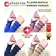 [ELITE VYBE FASHION] MUSLIMAH HANDSOCK 3 LAYER RUFFLE/SARUNG LENGAN TANGAN 3 LAYER