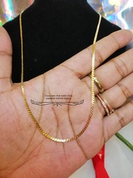RANTAI LEHER EMAS KOREA COP 916 RANTAI LEHER LIPAN KIKIR RANTAI LEHER LIPAN GOLD PLATED NECKLACES AN