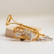 Wire lover 鋁線樂器鑰匙圈 Rotary valve teumpet  轉閥小號