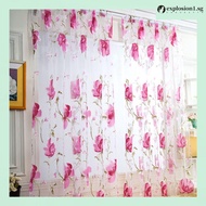 [explosion1.sg] Flower Tulle Blackout Modern Curtain Window Screen Drape Bedroom Living Room Home Decor