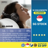 (SG)Remax RB-660HB Awei Bluetooth Headset Conference Call w Noise Cancelling Wired Headphones w Mic Earphone